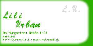 lili urban business card